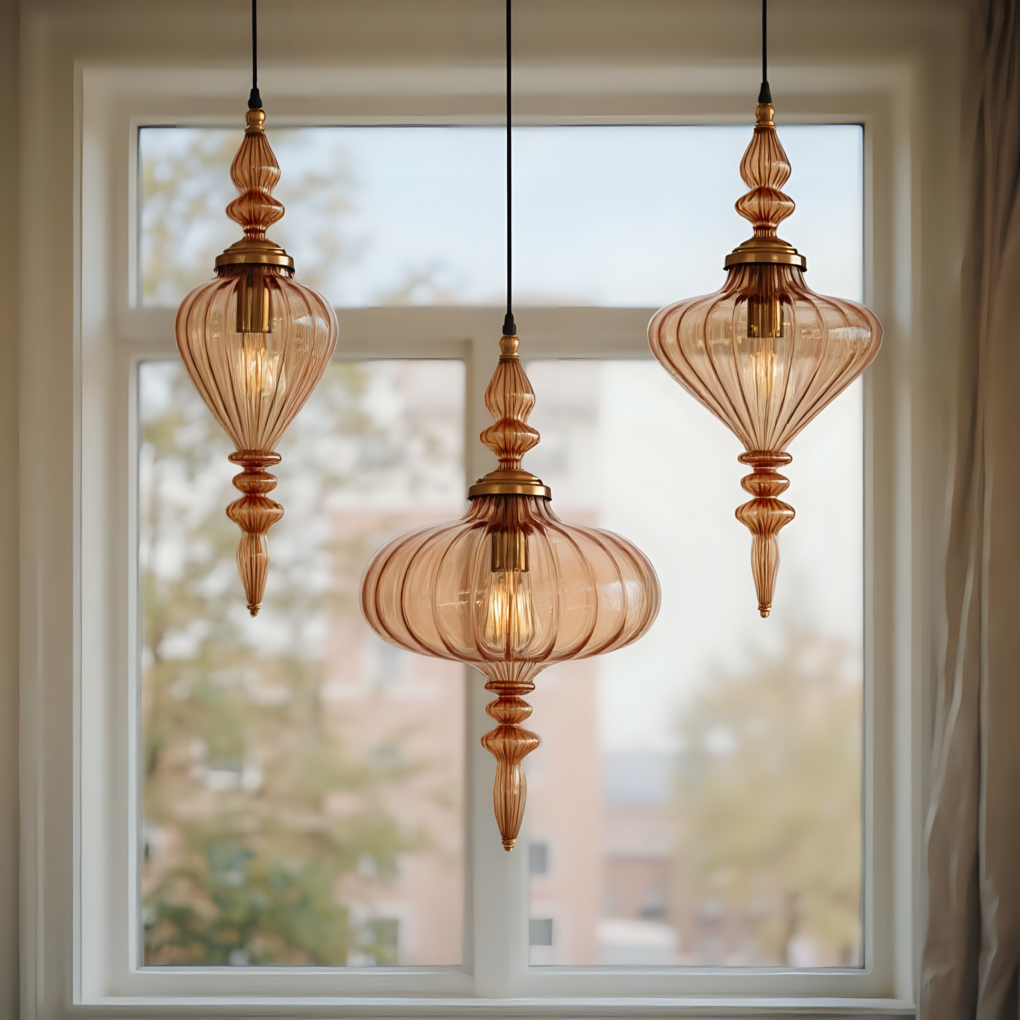 Hand Blown Glass Pendant Light